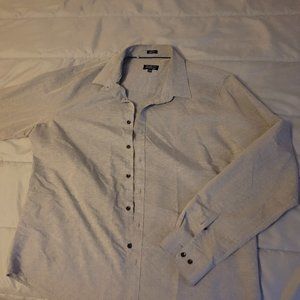 grey point zero semi fit mens long sleeve dress shirt xxl 17 1/2 - 18 neck